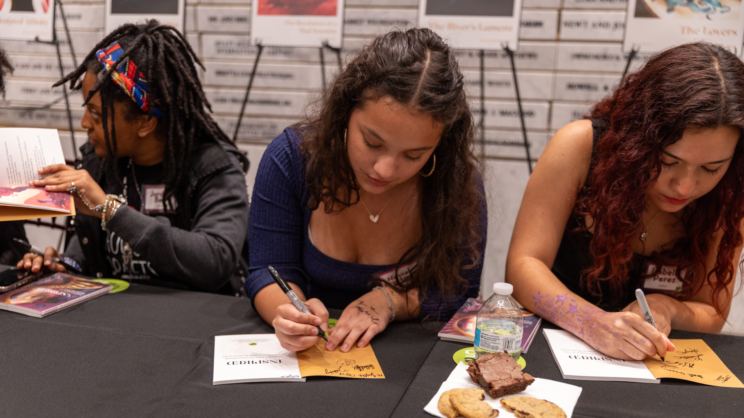 Young Authors signing books